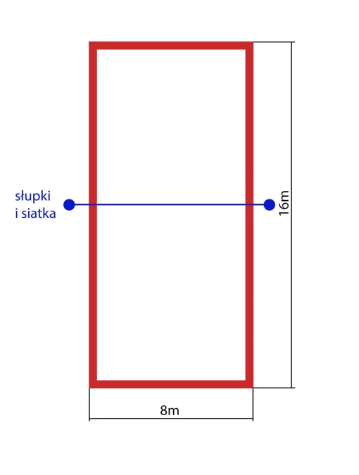 Разметка площадки пляжного волейбола (8x16m) Romi Sport Lin000012, yellow