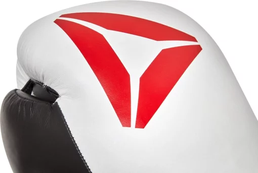 Боксерські рукавиці Reebok Combat Leather Boxing Gloves чорний, білий 10 унцій (RSCB-10010WH-10)