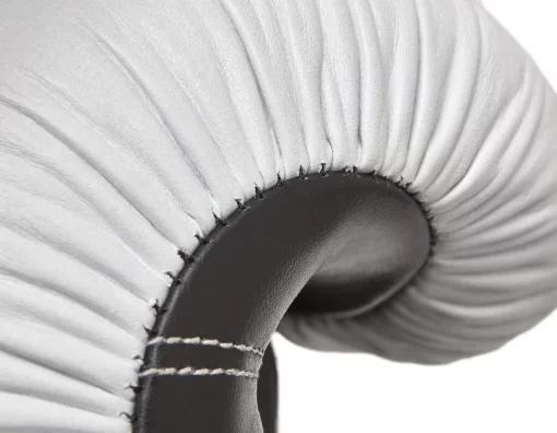 Боксерські рукавиці Reebok Combat Leather Boxing Gloves чорний, білий 10 унцій (RSCB-10010WH-10)