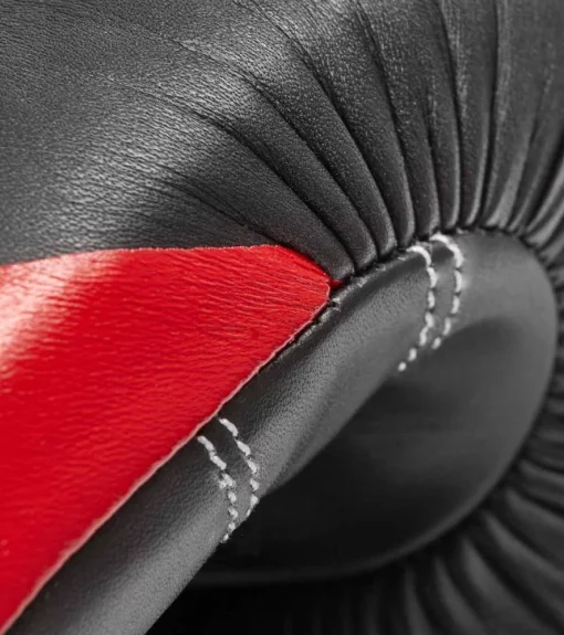 Боксерські рукавиці Reebok Combat Leather Boxing Gloves чорний, червоний 10 унцій (RSCB-10110RD-10)