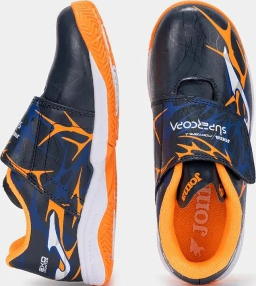 Футзалки дитячі Joma SUPER COPA темно-синій, помаранчевий 33 (SCJW2503INV)