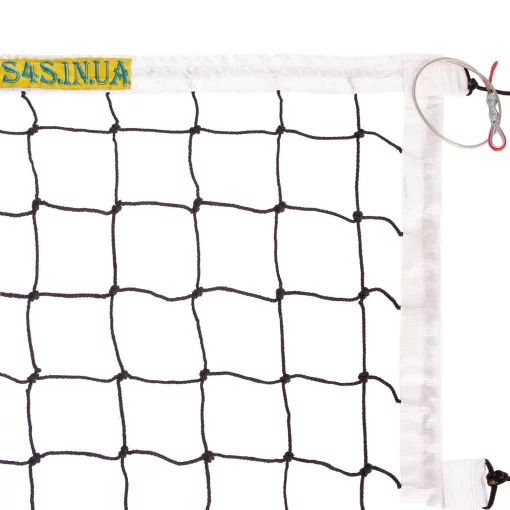 Сітка волейбольна 1x9,5 м. (шнур 3,5 мм, осередок 10*10 см), з тросом SO-0947
