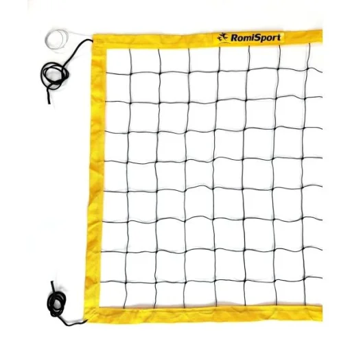 Сітка волейбольна Romi Sport "Тренувальна" (2.7мм.капрон, 8.5 м.) black/yellow