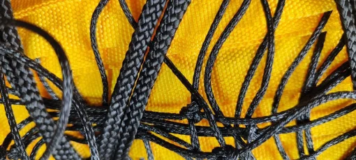 Сітка волейбольна Romi Sport "Тренувальна" (2.7мм.капрон, 8.5 м.) black/yellow