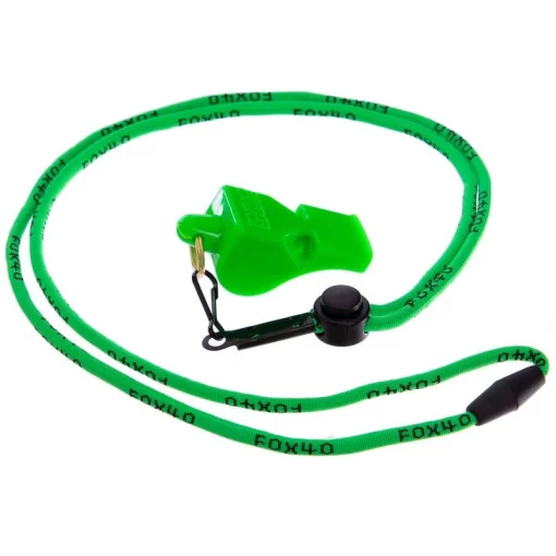 Свисток арбітра пластиковий на шнурі FOX40-CLASSIC, салатовий