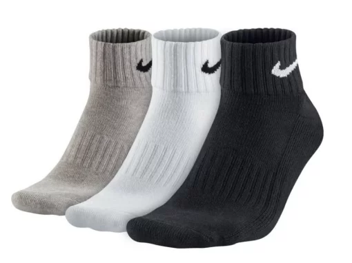 Шкарпетки Nike U NK V CUSH ANKLE-3PR VALUE чорний,білий,сірий Уні 46-50