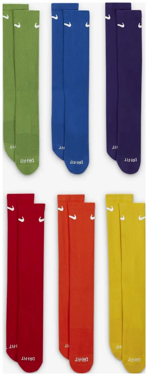 Шкарпетки Nike U NK ED PLS CSH CRW 6PR - 132 мультиколор Чол 42-46 (SX6897-903)